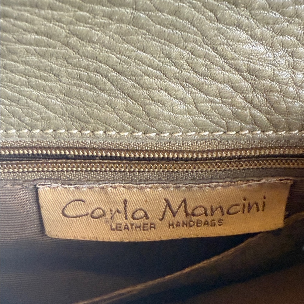 Elegant Olive Green Shoulder Bag Carla Mancini   B9 - Picture 2 of 11